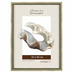 Рамка пластик.со стеклом 30х40 22М/02 (серебряная) - фото