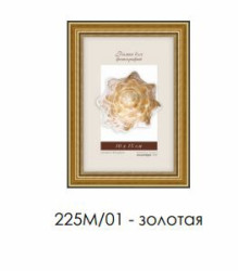 Рамка пластиковая со стеклом 30х40 225М/01 (золотая) - фото