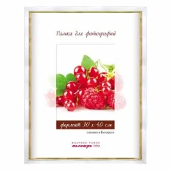 Рамка пластик. со стеклом 30х40 22/602 (белая) - фото