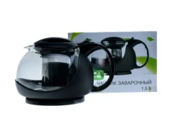ЧАЙНИК ЗАВАРОЧНЫЙ стекло/пластмасса 1,5 л/12 см (арт. 311004) - фото