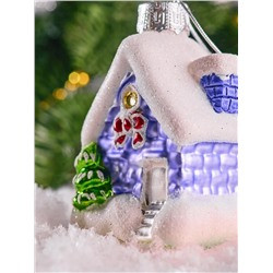 Елочная игрушка стекл.декор. 