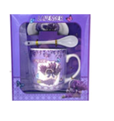 Н-р подар.  (Чашка, ложка, блюдце) из фарфора Арт.HK-1198 - фото