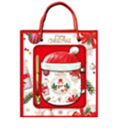 Н-р подарочный (кружка, ложка, крышка)  из фарф. Арт. HM468B - фото