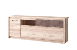 Н-р меб. JAZZ, Тумба RTV 2D1SN. КАШТАН НАЙРОБИ / ОНИКС - фото