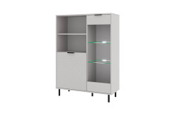 Н-р мебели д/общ комнаты RUNA, Шкаф с витриной 1V1D2N. Цвет ПЕРСИДСКИЙ - фото