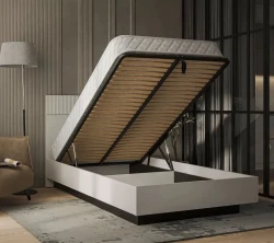 Н-р меб. VINATI, Кровать 120 с подъем. ПЕРСИДСКИЙ ЖЕМЧУГ/ АМАРОК - фото