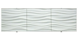 Экран под ванну 3D 1,5м, волна белая, PL арт.36-031507 - фото