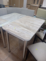 Стол раздв.(25 мм, дуб юкон, хром, 600х1000(1300)) арт.051.П23.Х - фото