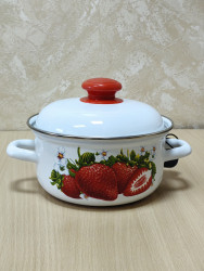 С-1508 АП2/4 Кастрюля 1,5 л Сочная клубника - фото