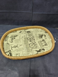 ПОДНОС пвх плетеный 35*25*3,5 см (арт. DR23202) - фото