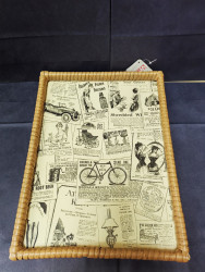 ПОДНОС пвх плетеный 38*28*3,5 см (арт. DR23208) - фото