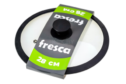 110 762 КРЫШКА стекл 28 см с силик ободом (арт. HEBAKY25007, код 29346 - фото