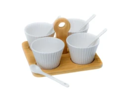 Н-Р САЛАТНИКОВ кер. 4 шт/7,5*5 см с ложками  (арт. CHS-35501) - фото