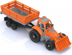 397_NP  Трактор с грейдером и прицепом /БЕЛАРУСЬ/ - фото