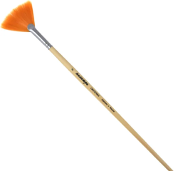 Кисть синт. веерн. 6 кор. п/лак  ПАЛИТРА, арт. пЖС7-06,00Б - фото