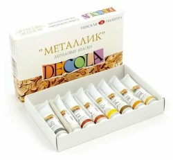 Набор акрил металлик Декола 8*18 мл (туба), 4941271 - фото