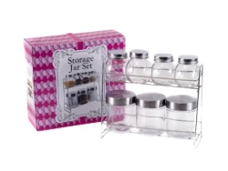 Н-Р БАНОЧЕК Д/СПЕЦИЙ стекл. 7 шт. 200/300 мл мет.под. (арт.70672) - фото