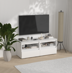 [079571] Тумба Бари ТВ 120 2ш-2 (Белый / Белый / Белый) - фото