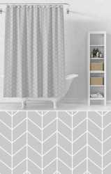 Штора д/ в/к PEVA c 12 кольцами, толщина 0,08мм PEVA-7 - фото