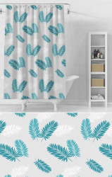 Штора д/ в/к PEVA c 12 кольцами, толщина 0,08мм PEVA-1 - фото