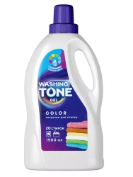 Ср-во д/стирки жидкое «Washing Tone» «Яркость цвета Гель», 1500 мл - фото